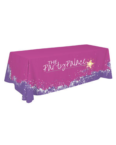 Full color imprint surrounding your table cloth.
